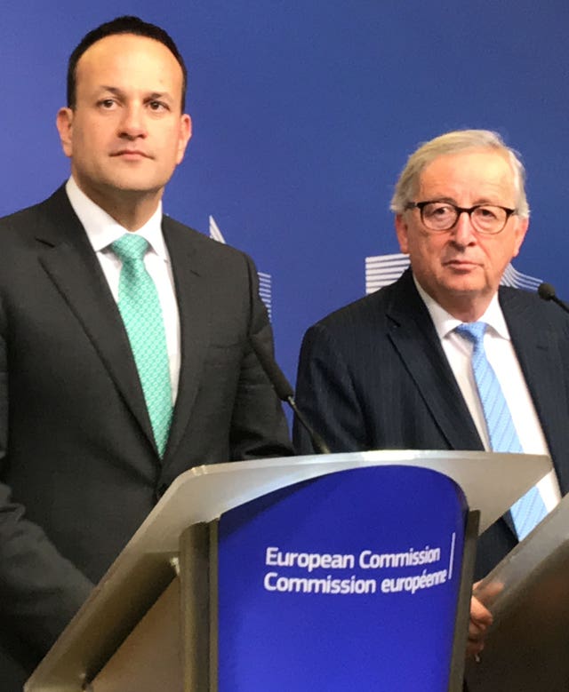 Leo Varadkar and Jean-Claude Juncker