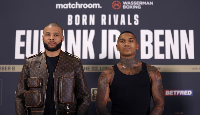 Conor Benn (right) was due to fight Chris Eubank Jr (left) in October last year