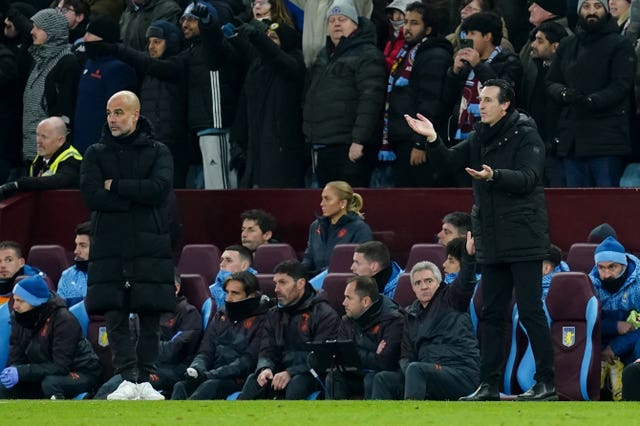Pep Guardiola and Unai Emery