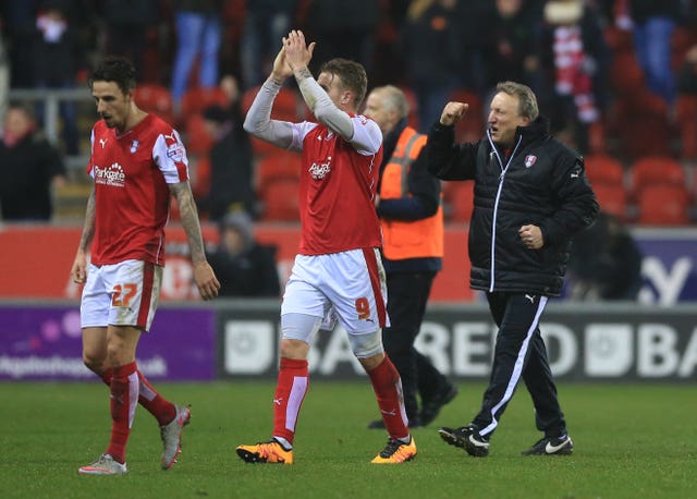 Warnock, right, departed Rotherham at the end of the 2015/16 season 