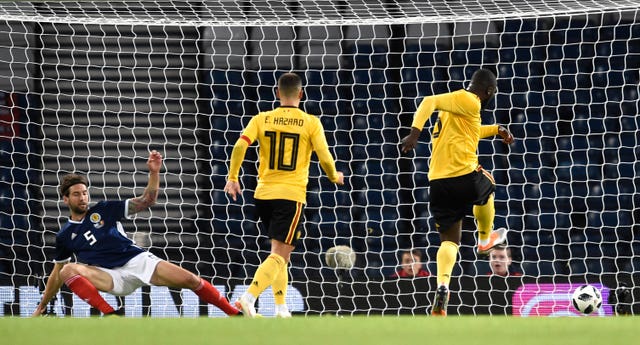 Romelu Lukaku opened the scoring for Belgium after a defensive mistake from John McGinn