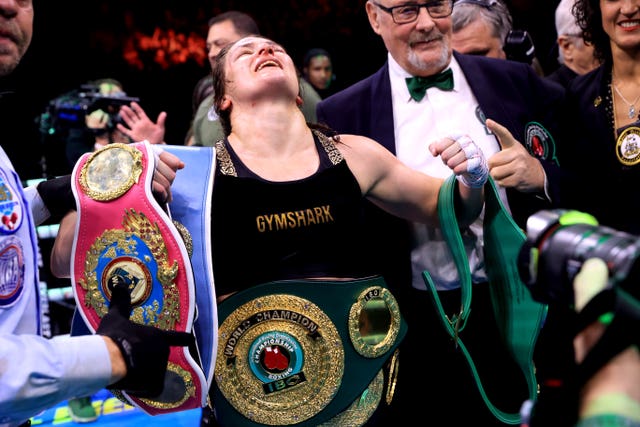 Katie Taylor became undisputed world light-welterweight champion in November (Liam McBurney/PA)