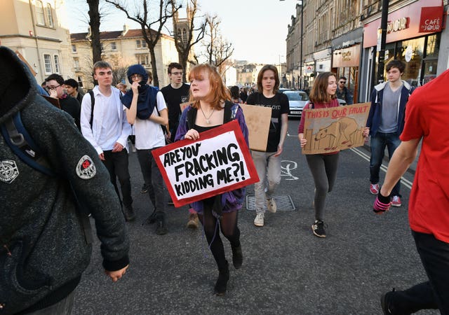 Climate change protest