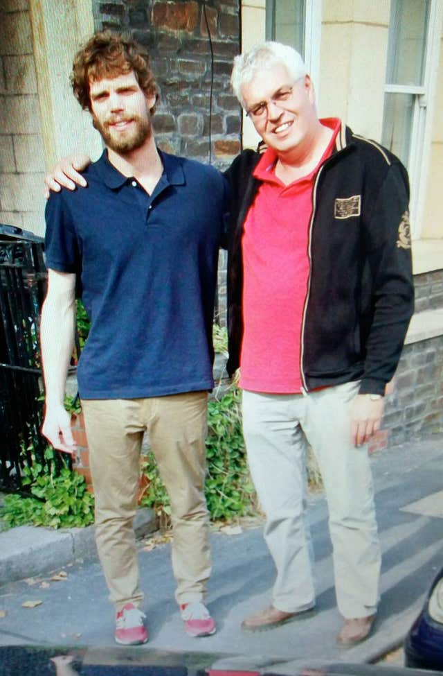 Cornelius Van Dongen (right) with his son Mark (Family handout/PA)