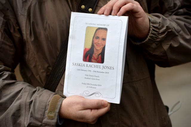 Saskia Jones memorial service