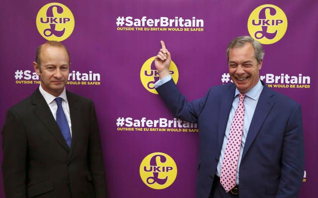 Nigel Farage has offered some support to Henry Bolton (Philip Toscano/PA)