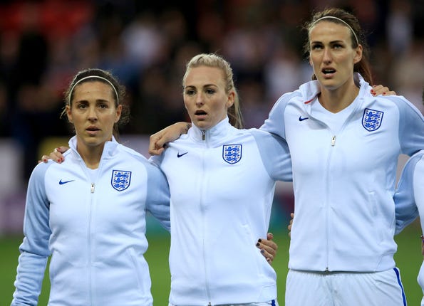 Williams competed at three World Cups and four European Championships for England