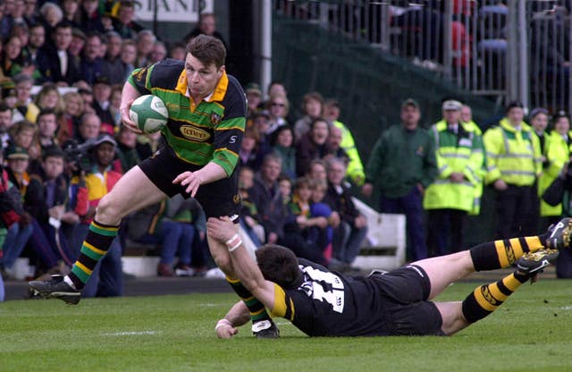 Jon Sleightholme shrugs off a tackle