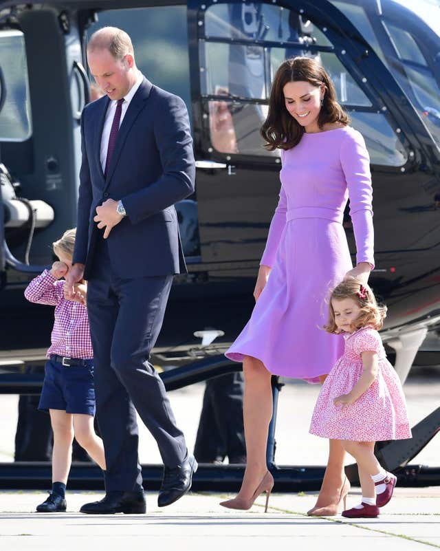 The Cambridge family in Germany (Dominic Lipinski/PA)