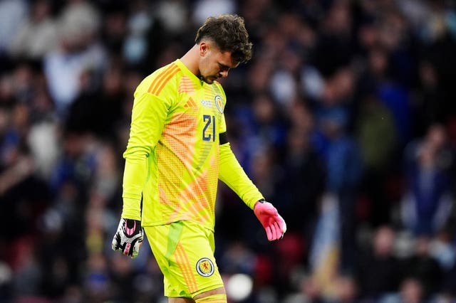 Cieran Slicker puts his head down in disappointment
