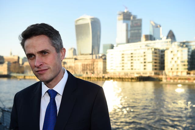 Gavin Williamson onboard HMS Belfast