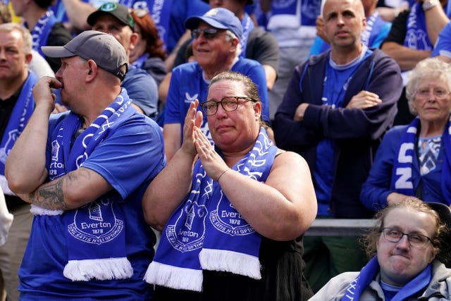Everton fans are emotional after the match against Southampton