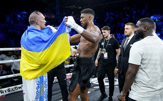 Anthony Joshua, right, has lost three of his last five fights and suffered back-to-back defeats against Oleksandr Usyk (Nick Potts/PA)