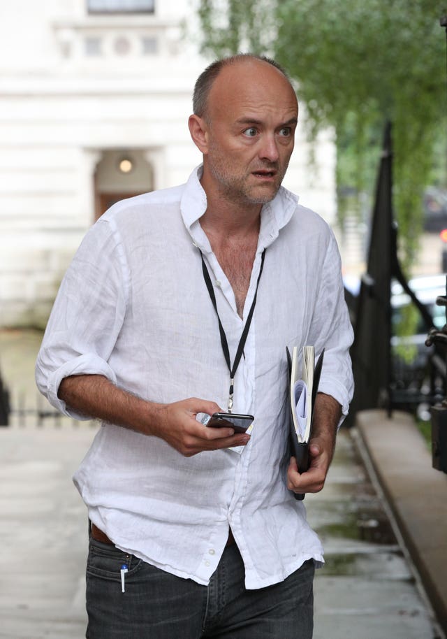 Dominic Cummings in Downing Street, London (PA)