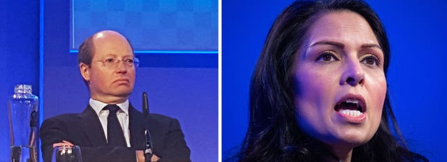 Sir Philip Rutnam and Priti Patel