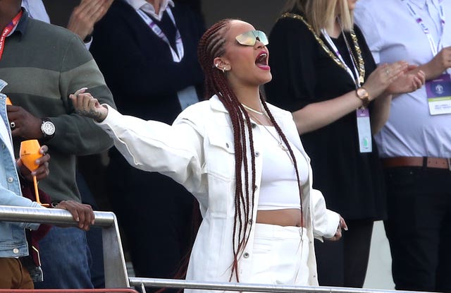 Popstar Rihanna was a surprise spectator at Chester-le-Street