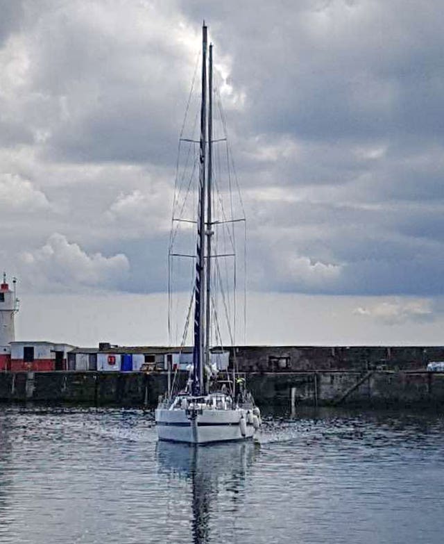 Two men have been arrested after the yacht was seized in the English Channel by the National Crime Agency (National Crime Agency /PA).