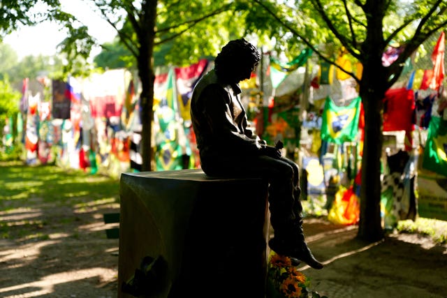 The Ayrton Senna monument at Imola