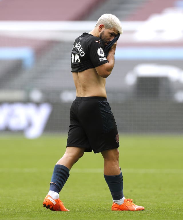 Aguero has had a troubled return to action since knee surgery in the summer