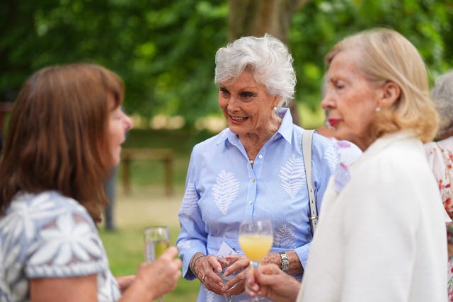 Angela Rippon at the reception