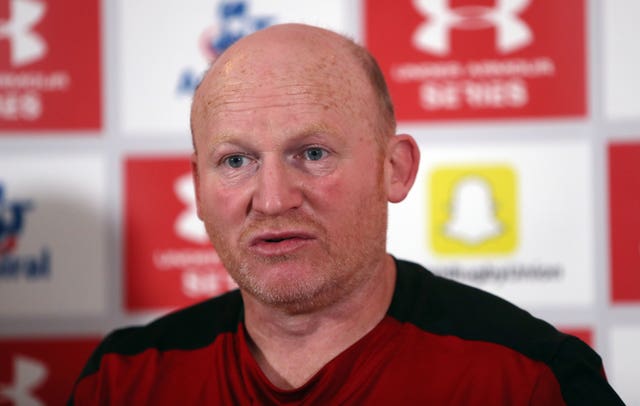 Neil Jenkins at a press conference