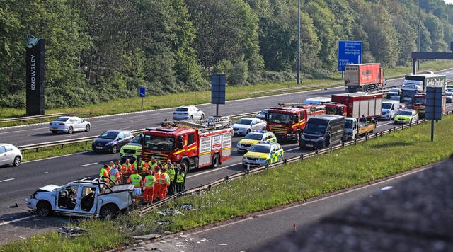 M62 crash