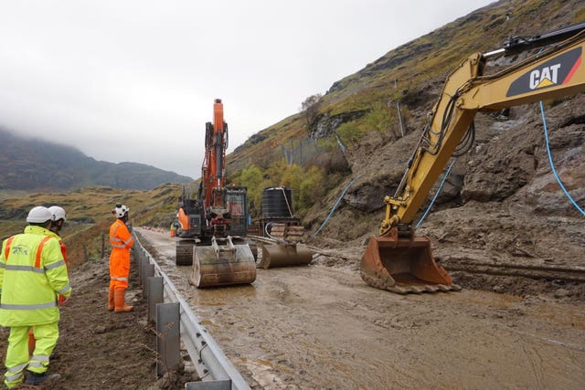 A83 landslip