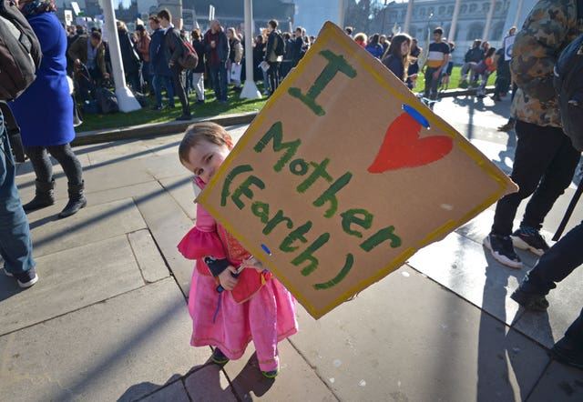 Climate change protest