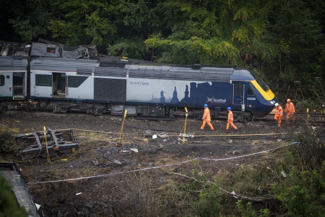 Train derailed at Stonehaven