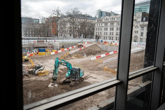The construction site of the London Euston HS2 terminal, where work started six years ago with more than 1 billion already spent