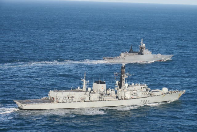 Russian warships around the UK