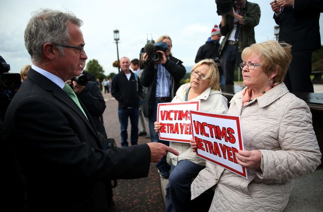 Kate Nash, right, whose brother William was killed by British soldiers on Bloody Sunday