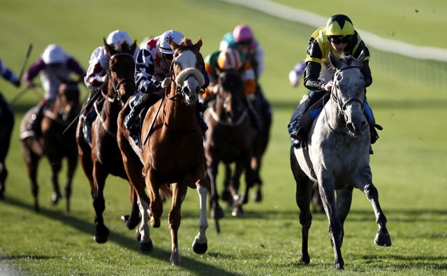 Specialise, ridden by David Egan (right), won the British EBF Premier Fillies Handicap at Newmarket.