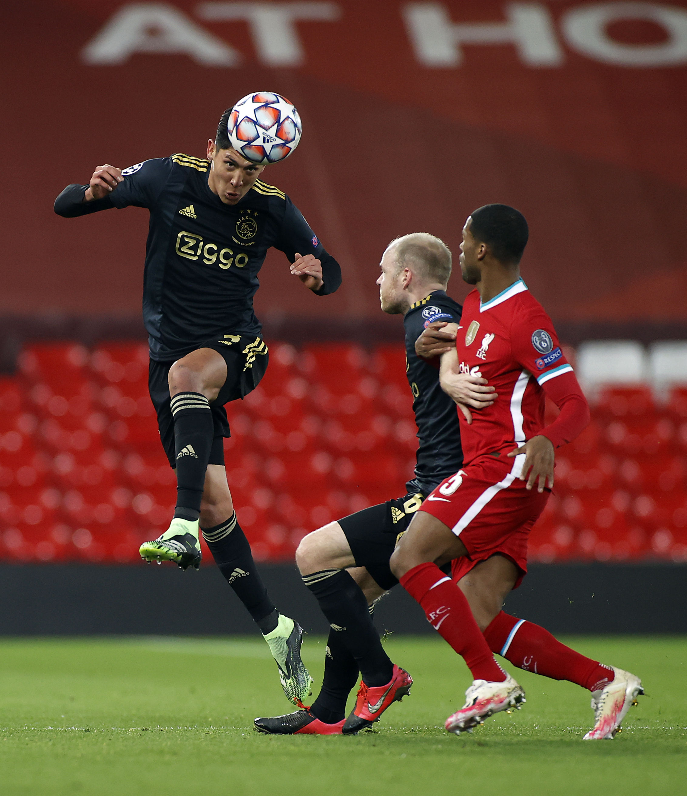 Edson Alvarez (left) in action for Ajax