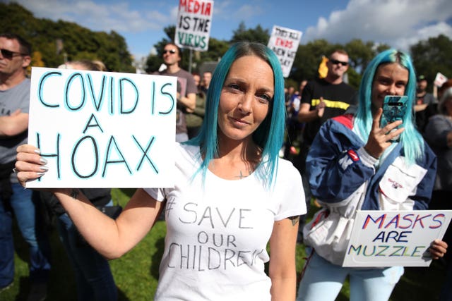 Protesters in Scotland