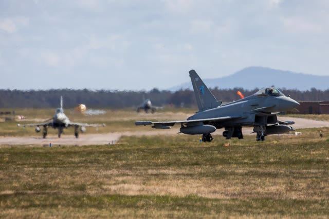 RAF Typhoons on NATO Air policing mission
