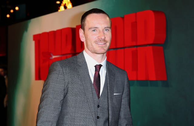 Michael Fassbender at the premiere of his wife Alicia Vikander's Tomb Raider film (Isabel Infantes/PA)