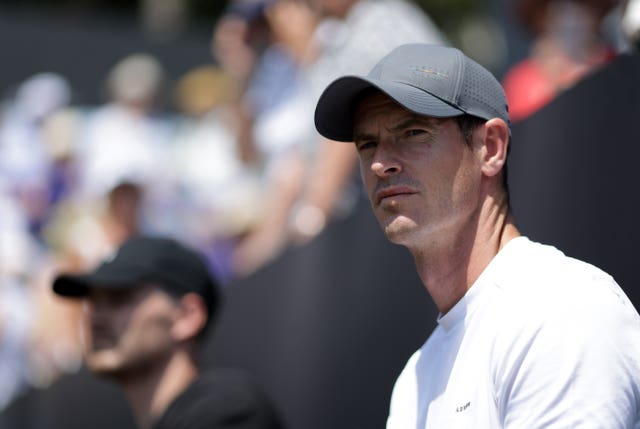 Andy Murray watched on in Eastbourne