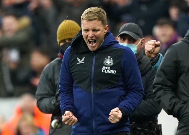 Eddie Howe celebrates