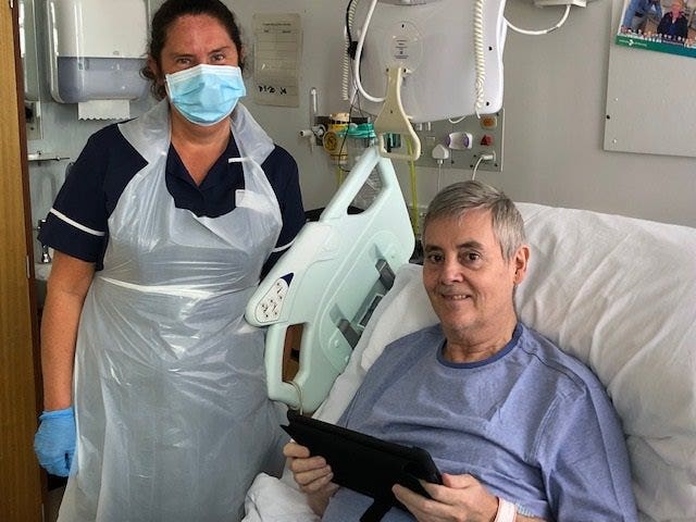 Funds have been used to buy tablets for patients to keep in touch with their loved ones (NHS Charities Together/PA)– Wed May 6, 2020