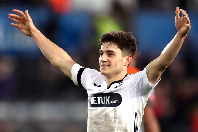 Swansea winger Daniel James has been linked with a move to Old Trafford this summer 