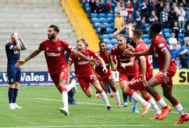 Connor Goldson celebrated the winner as Rangers beat Kilmarnock