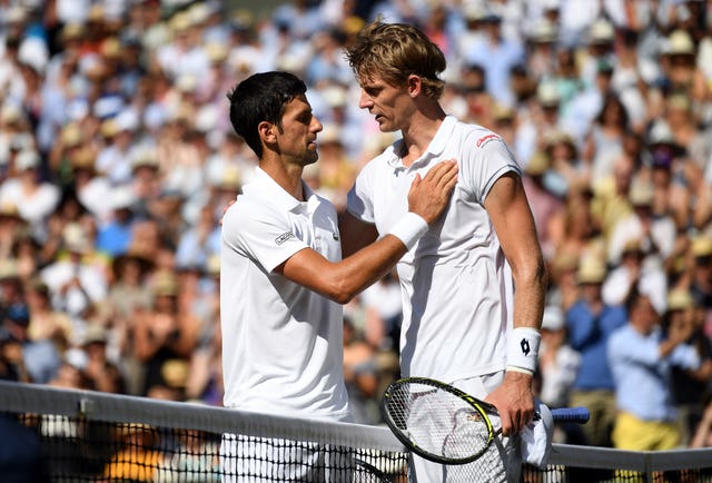 Kevin Anderson, right, was a beaten finalist 
