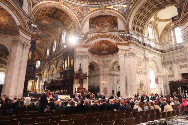 Guests arriving for the National Service of Thanksgiving at St Paul’s Cathedral