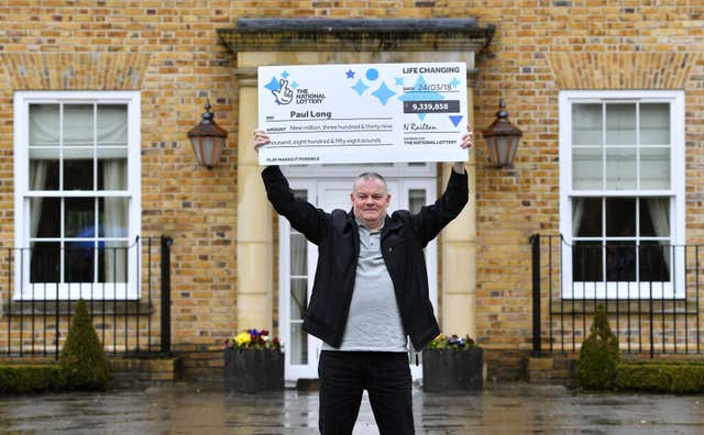 Mr Long only realised he might be the winner after his friend checked his numbers for him (Joe Giddens/PA)