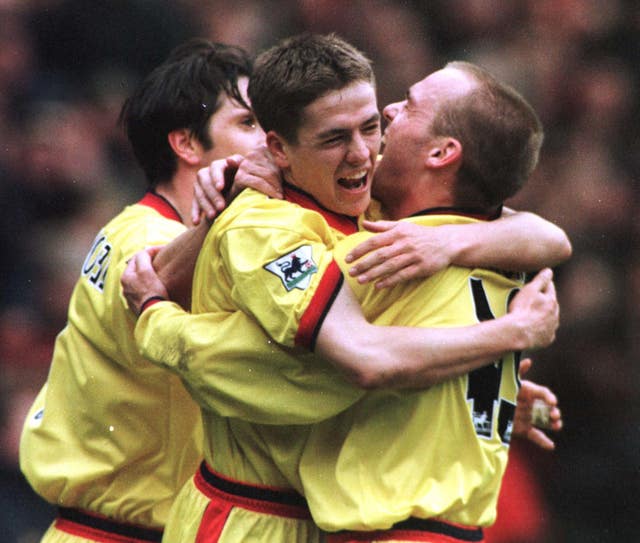 Michael Owen's equaliser earned Liverpool a point at Old Trafford in April 1998 - although he was sent off minutes later.