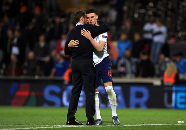 Gareth Southgate, left, was worried Declan Rice, right, would receive abuse for his international switch