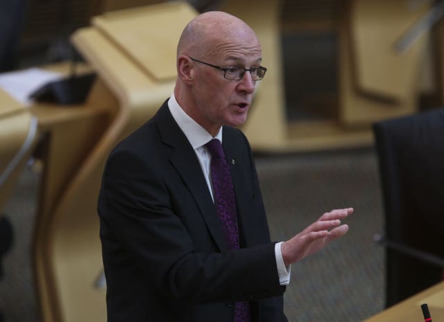 John Swinney in Holyrood