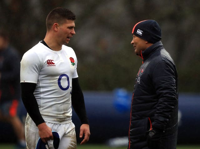 Eddie Jones, right, wants Youngs to reach 150 England caps