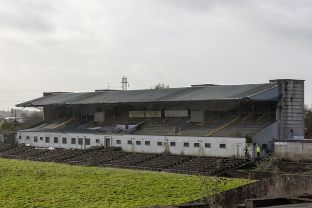 Workmen at Casement Park GAA stadium in Belfast